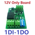 10IOA01 12V 1CH Isolation Digital Switch 1DI-1DO PLC IO Expanding Board RS485 Relay Module Modbus RTU Code 01 05 15 02 03 06 16