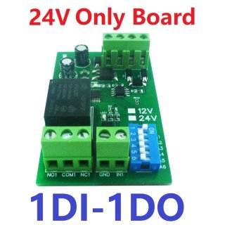 10IOA01 24V 1CH Isolation Digital Switch 1DI-1DO PLC IO Expanding Board RS485 Relay Module Modbus RTU Code 01 05 15 02 03 06 16