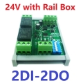 10IOA02 24V 2CH Isolation Digital Switch 2DI-2DO PLC IO Expanding Board RS485 Relay Module Modbus RTU Code 01 05 15 02 03 06 16