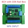 23IOA08 8 CH NPN Multifunction RS485 Remote IO Module PLC DI-DO expansion Board DIN Rail Box Standard MODBUS RTU Protocol