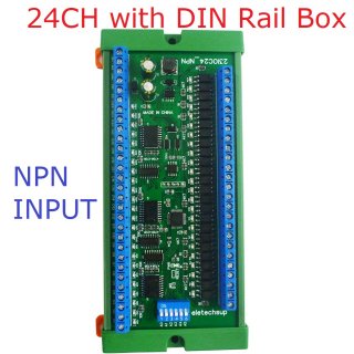 23IOC24 24 CH NPN Multifunction RS485 Remote IO Module PLC DI-DO expansion Board DIN Rail Box Standard MODBUS RTU Protocol