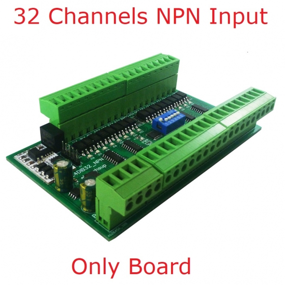24DIB32 32CH DI NPN Digital Switch PLC IO Expansion Board 3000VDC Optical isolation Input RS485 Modbus RTU Module