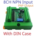 25IOA08 8DI-8DO NPN RS485 Modbus Rtu Remote IO Module DC 12-24V 300MA DMOS PNP High Level Output for PLC LED Smart Home IOT