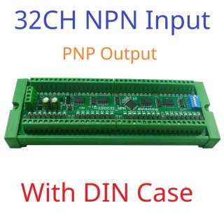 25IOC32 32DI-32DO NPN to PNP RS485 Modbus Rtu Remote IO Module DC 12-24V 300MA DMOS PNP High Level Output for PLC LED Smart Home IOT