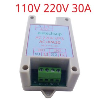 ACUPA30 30A 110V 220V UPS Module 50 60HZ Automatic Power Transfer Switch for Household Appliances Refrigerator Fish Tank Air Conditioner