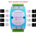 AMDSG08 8 DS18B20 temperature acquisition module / RS485 MODBUS RTU communication replace WP3066ADAM