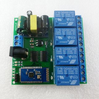 BT21C04 AC 110V 120V DC 5V 4 CH Bluetooth-compatible Relay Switch for Android app Wireless Remote Controller