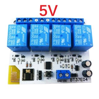 BT37E04 4 Ch DC 5V For Android Bluetooth-Compatible Relay 2.4G RF Remote control IOT Module Command customization Switch Board