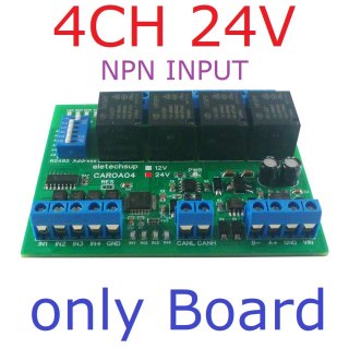 CAROA04 24V NPN 4DI-4DO CAN Relay Controller Module RS485 Digital IO Expanding Board for CNC Car Automated Industry