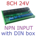 CAROB08 NPN 24V NPN 8DI-8DO CAN Relay Controller Module RS485 Digital IO Expanding Board for CNC Car Automated Industry