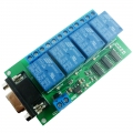 CE039 DC 5V 4 CH RS232 Relay Board PC USB UART DB9 Remote Control Switch For Smart Home Garage Door Car Alarm Farm Motor