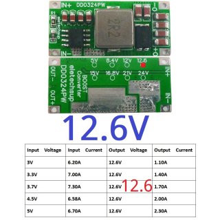DD0324PW 12.6V 25W Mini Size High-power 2-5Cell Battery Multiplier 3.7V 4.2V to 8.4V 12.6V 16.8V 21V DC-DC Boost Converter Module 5V 12V 15 24V