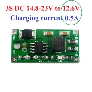 DD23CRTA 3S 0.5A DC 5-23V to12.6V 3S Multi-Cell Li-Ion Lithium Battery Charger for Solar charging Portable device