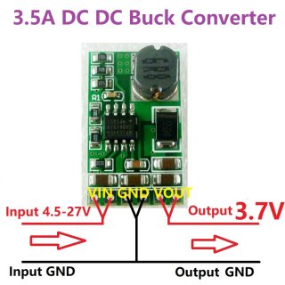 DD2712SA 3.5A DC-DC Converter Module Buck Step-Down Voltage Regulator Board 4.5V-27V to 3.7V
