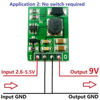 DDEN12MA Multifunction with Enable ON/OFF 6W DC-DC Step-up Boost Converter Voltage Regulate 2.6-5V to 9V