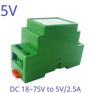 DDIS24QC 5V 15W DC 24V 36V 48V to 12V 5V 3.3V DIN Rail Isolated Power Supply Module DC-DC Buck Converter for PLC RS485 IO Relay LED