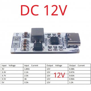 DDTC11UC 12V 3.5A USB C TYPE-C to DC 6V 8.4V 9V 12V Step-Up DC-DC Boost Converter Power Supply for QC PD High Power Mobile Phone Charger