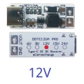 DDTC12UA 12V Mini 9W Full Function Type-C DC-DC Boost Converter USB DC 5V to 6V 9V 12V 15V 24V Step-up Voltage Regulator for QC PD Charger