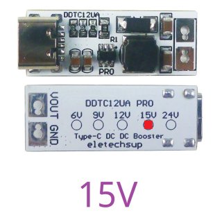 DDTC12UA 15V Mini 9W Full Function Type-C DC-DC Boost Converter USB DC 5V to 6V 9V 12V 15V 24V Step-up Voltage Regulator for QC PD Charger