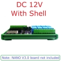 DN22D08 8 Channel 12V Relay Shield Module RS485 PLC IO Expanding Board For Arduino NANO V3.0