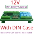 DN23E08 12V 8AI-8DI-8DO Multifunction IO Expanding Module for ARDUINO NANO V3.0 RS485 Modbus RTU Open PLC LED Current Voltage Sensor