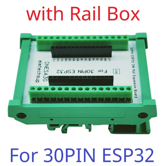 DNESA30 30PIN ESP32 Din Rail Mounting Expansion Board for ESP-WROOM-32 Wifi BT Module Development Board Wireless Smart Home IOT