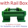 DNESP82_R 2.4G NodeMcu Lua WIFI ESP8266 GPIO DIN Rail Box Expansion Board For Arduino PLC Industrial Controllers