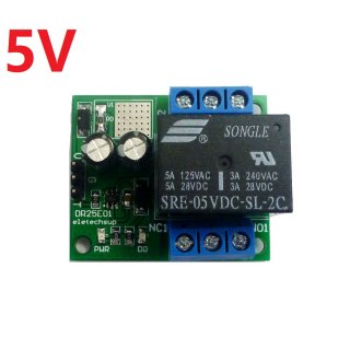 DR25E01 DC 5V 3-5A Flip-Flop Latch DPDT Relay Module Bistable Self-locking Double Switch Board for Arduiuo MEGA AVR LED