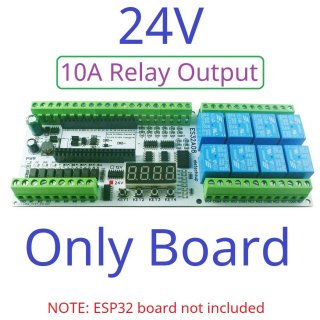 ES32A08 DC 24V Multifunction ESP32 Expansion Board Wifi Digital Analog IO Module for Arduino WEB MQTT Ethernet Network Relay DIY