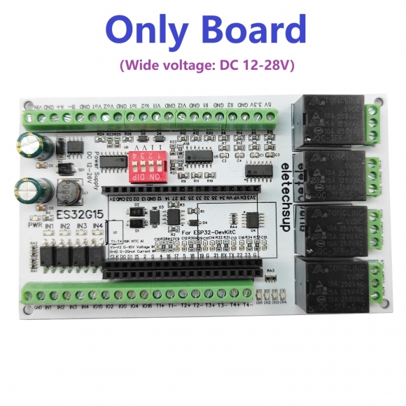 ES32G15 WIFI RS485 Remote IO Control Board ESP32-DevKitC Base Plate NTC AI AO DI DO Multi-function Development Board for Arduino PLC