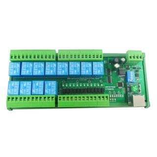 ETD8A12 12V 2 IN1 12 DIO Network/RS485 Relay Module Modbus RTU TCP/IP UART Controller Switch Board For PLC PTZ Camera LED