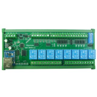 ETVOD08 12V 8CH PNP DI Digital Analog Ethernet Remote I/O Modules Modbus RTU TCP/IP MQTT Network Controller 4-20MA 0-10V DAC Output Board