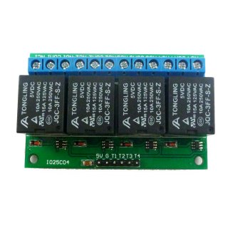 IO25C04 4CH 5V Flip-Flop Latch Relay Module Bistable Self-locking Electronic Switch Low Pulse Trigger Board