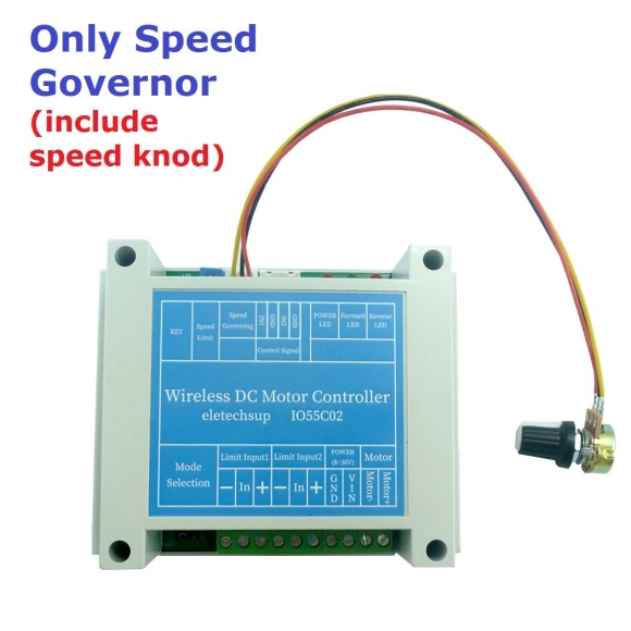 IO55C02 for TB453 433M Wireless Remote Controller Forward Reverse Limit Speed Board 200W 12V 24V DC Motor Driver Module
