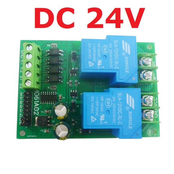 IO61A02 30A DC 24V Relay Module Multifunction Forward Reverse Start Stop Pusher Motor Controller For Curtain Automatic Door
