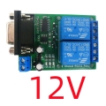 N228D02 DC 12V 2CH DB9 UART Relay Module RS232 Serial Port Switch Board For PC PLC Motor LED PTZ