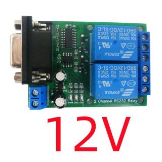 N228D02 DC 12V 2CH DB9 UART Relay Module RS232 Serial Port Switch Board For PC PLC Motor LED PTZ
