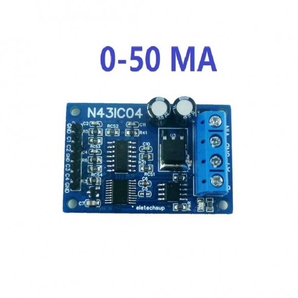 N43IC04 0-50MA RS485 Modbus RTU ADC Module 4CH Current/Voltage Analog Acquisition Board