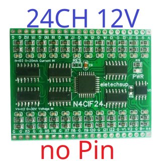 N4CIF24 12V 24AI Current Voltage Analog Collector 20MA 30V ADC RS485 Bus Core Board for Arduino Pi PICO ESP32 ESP8266 WIFI Nodemcu