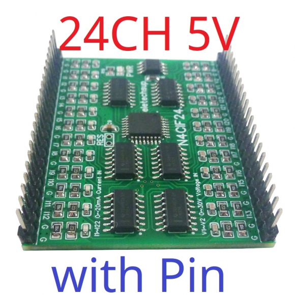 N4CIF24 5V 24AI Current Voltage Analog Collector 20MA 30V ADC RS485 Bus Core Board for Arduino Pi PICO ESP32 ESP8266 WIFI Nodemcu