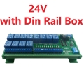 N4D8C1224V 12CH Digital IO RS485 Relay Module Modbus RTU DIN35 C45 Rail Box For PLC PTZ Configuration