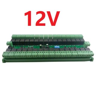 N4DOK32 12V 32ch 03 06 16 Modbus RTU RS485 SPDT Relay Switch Module UART Serial port Module DIN Rail Box PLC IO expanding board