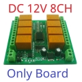 N4ROD08 Mini DC 12V 8CH Multifunction Modbus Rtu RS485 Relay Board 2A 0.2W Low Power Consumption Micro Voice Relay Module N4ROF32