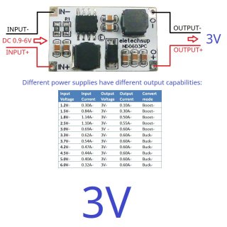 ND0603PC 2 In 1 Auto Buck-Boost DC-DC Converter 0.9-6V to 3V PWM PFM Voltage Regulator for LINO LIPO Lifpo4 Nimh Batery