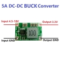 ND1805TA 5A Buck DC-DC Converter Module 4.5V-18V To 3.3V Board For lm2596 lm317 nodemcu raspberry pi 4 led matrix