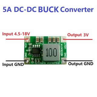 ND1805TA 5A Buck DC-DC Converter Module 4.5V-18V To 3V Board For lm2596 lm317 nodemcu raspberry pi 4 led matrix
