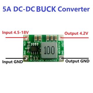 ND1805TA 5A Buck DC-DC Converter Module 4.5V-18V To 4.2V Board For lm2596 lm317 nodemcu raspberry pi 4 led matrix