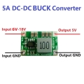 ND1805TA 5A Buck DC-DC Converter Module 4.5V-18V To 5V Board For lm2596 lm317 nodemcu raspberry pi 4 led matrix