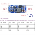 ND2A12MA 12V 8W UVL OTP OVP SCP 2.6-6V to 12V DC-DC Boost Step-up Converter Current Limit Program 0.5-2.5A Board LED Lion Lipo