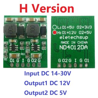 ND4012DA High 10W 2 Channels Multiple Switching Power Supply Module 3.3V 5V 12V Dual Output DC DC Step-Down Buck Converter Board